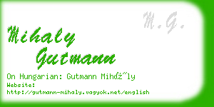 mihaly gutmann business card